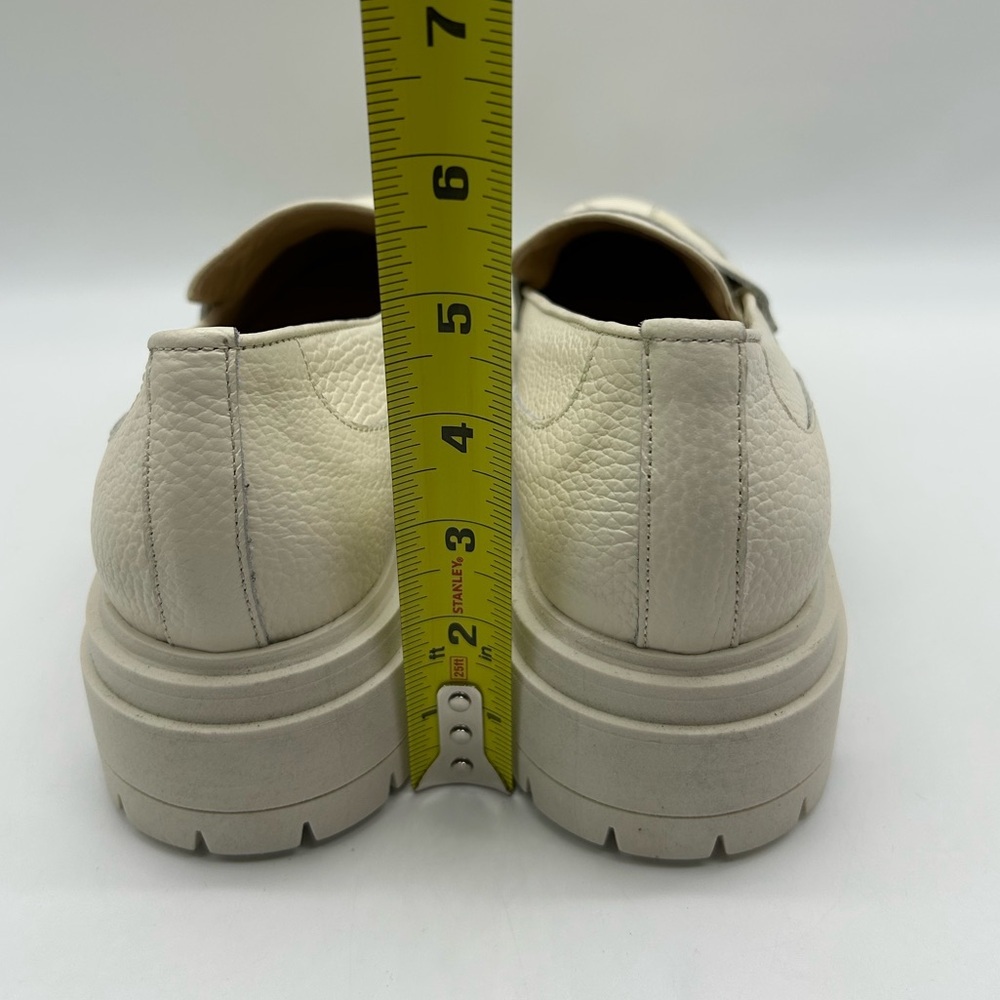 Beautiisoles by Robyn Shreiber Freddie Loafers Size 12 Off White Leather NWB - Picture 8 of 12